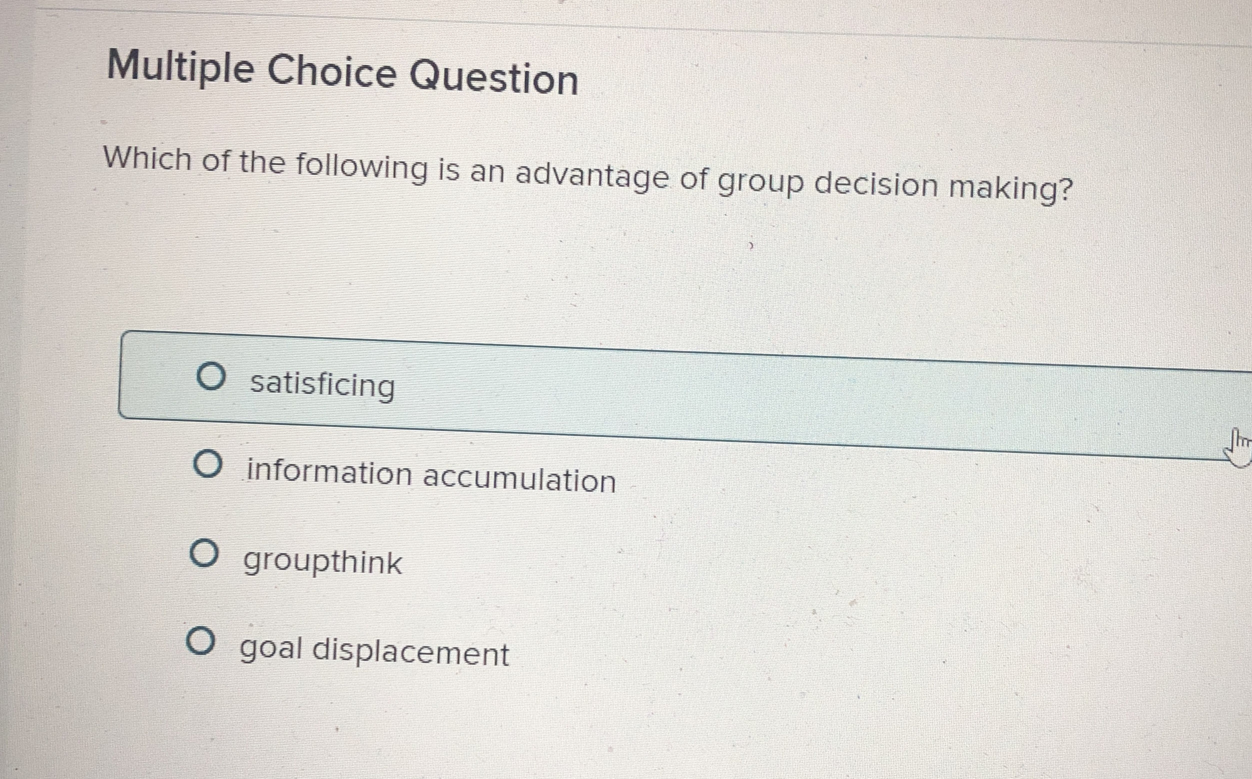 Solved Multiple Choice QuestionWhich of the following is an | Chegg.com