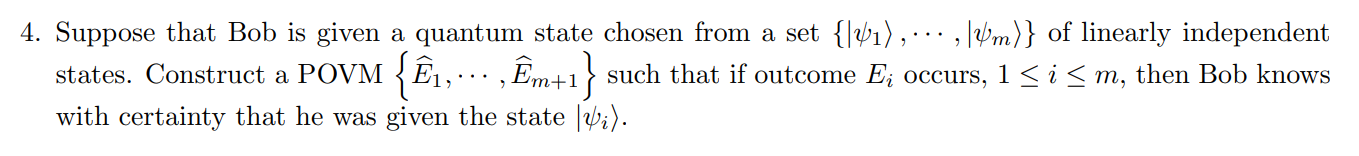 Solved Suppose that Bob is given a quantum state chosen from | Chegg.com