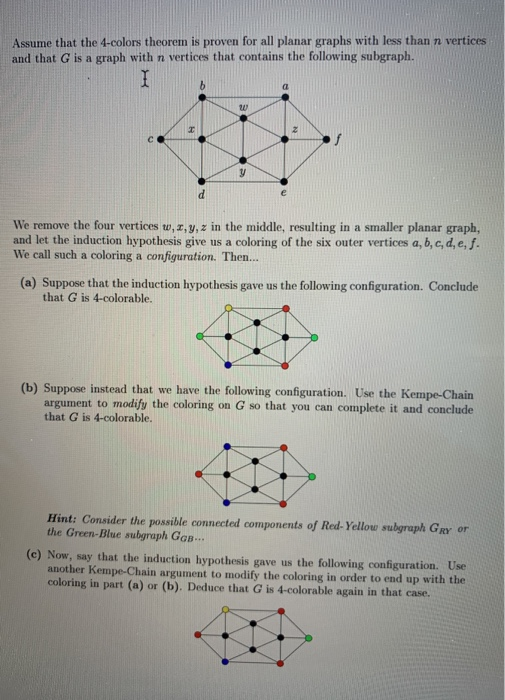 Solved Assume That The 4 Colors Theorem Is Proven For All Chegg Com