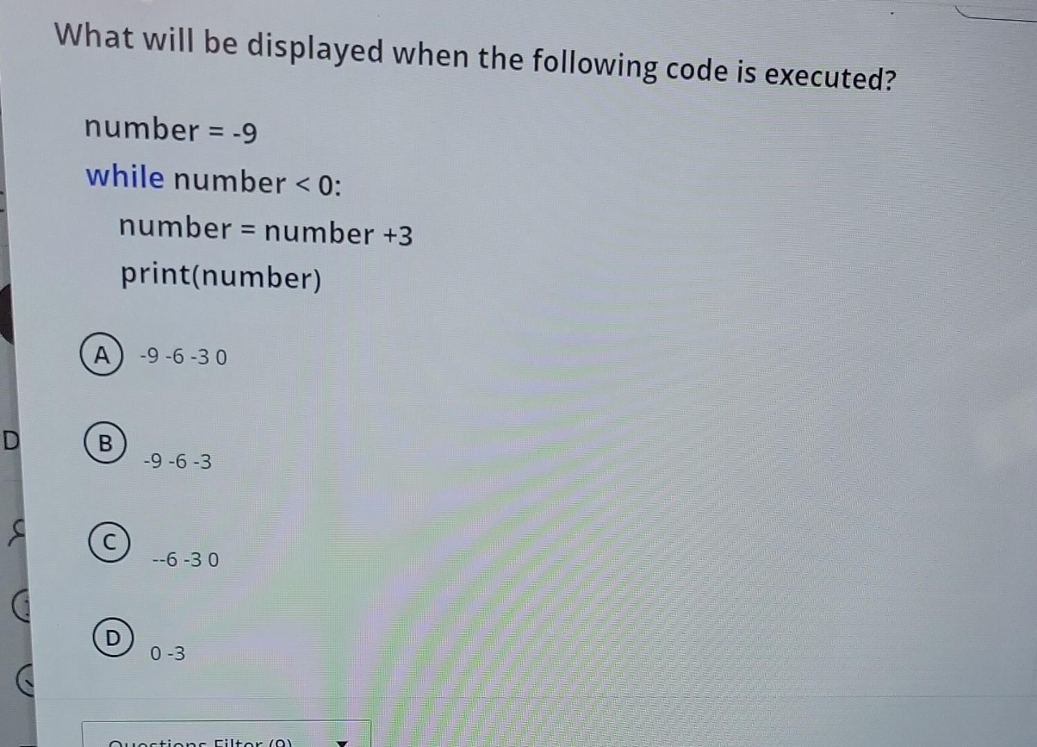 Solved What will be displayed when the following code is | Chegg.com