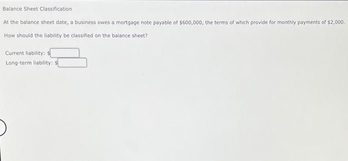 solved-balance-sheet-classification-at-the-balance-sheet-chegg