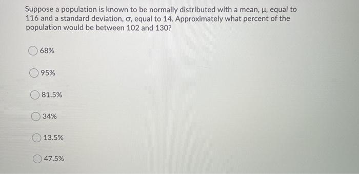 Solved Suppose a population is known to be normally | Chegg.com