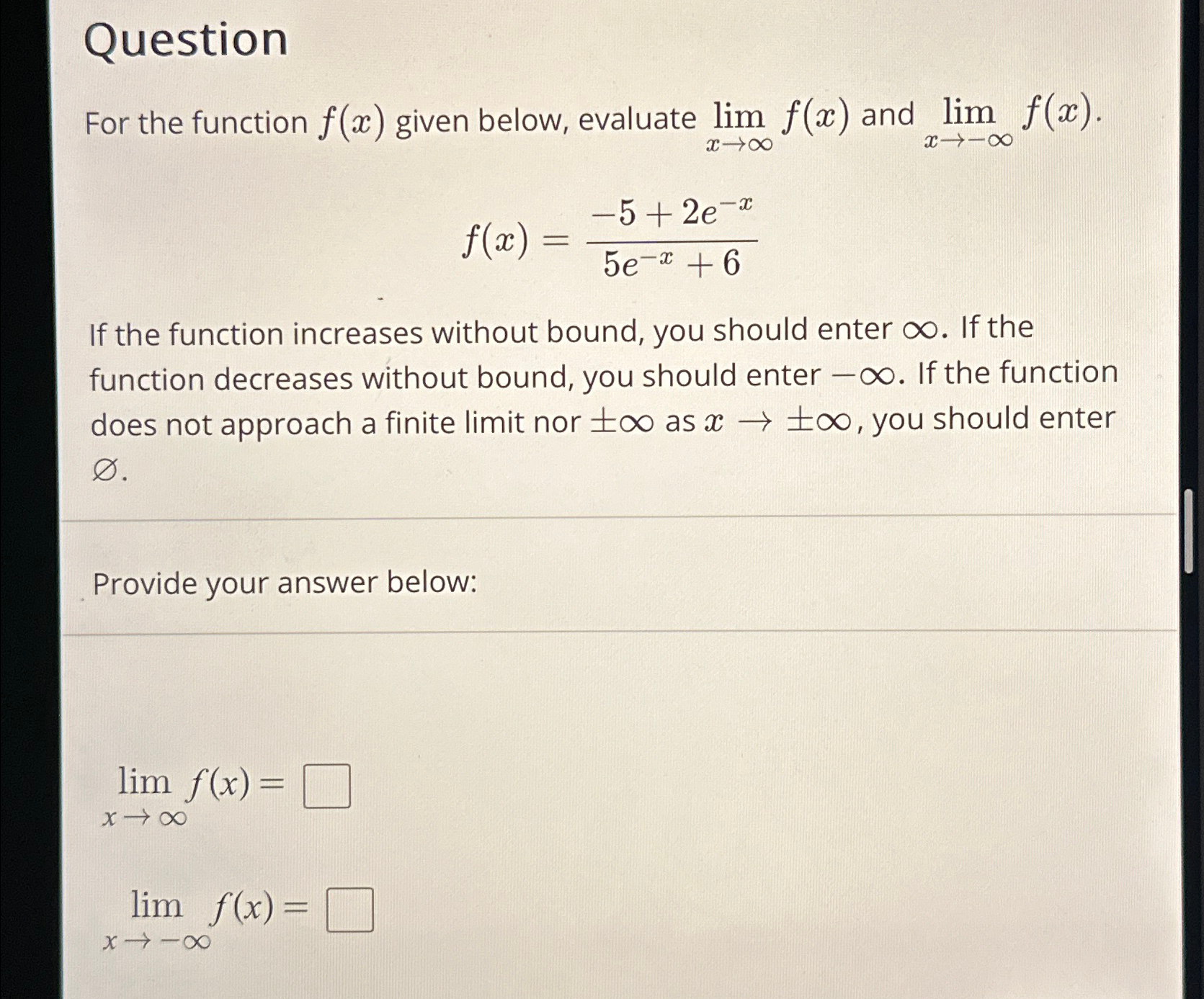 Solved Questionfor The Function F X ﻿given Below Evaluate