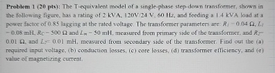 Solved Problem 1 ( 20 ﻿pts): The T-equivalent model of a | Chegg.com