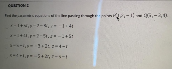 Solved QUESTION 5 Find the distance from the point P-2, | Chegg.com