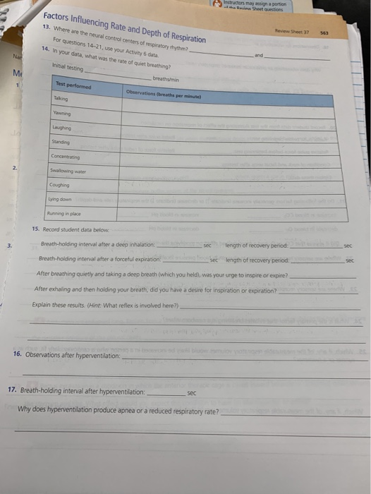 Instructors May Assign A Portion Review Sheet 37 969 Chegg 