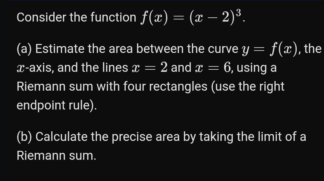 Solved Consider the function f(x) = (x − 2). = - - (a) | Chegg.com