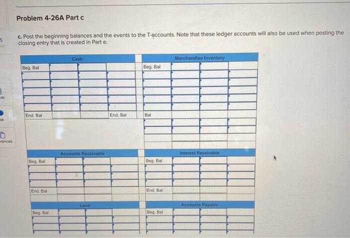 Solved Required information Problem 4-26A Comprehensive | Chegg.com