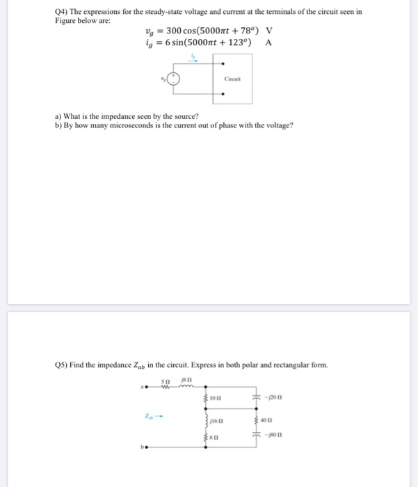 Solved Q1) A sinusoidal current is given by the expression: | Chegg.com