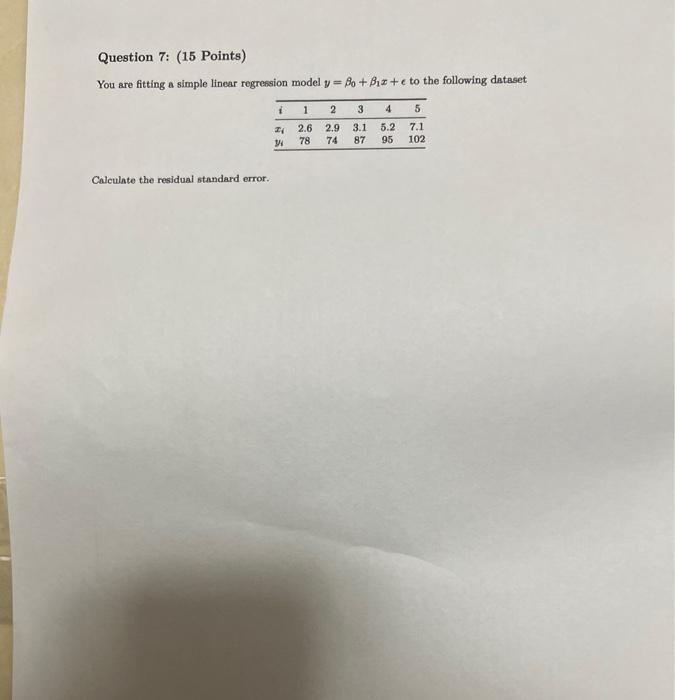 Solved Question 6: (15 Points) You are given the following | Chegg.com