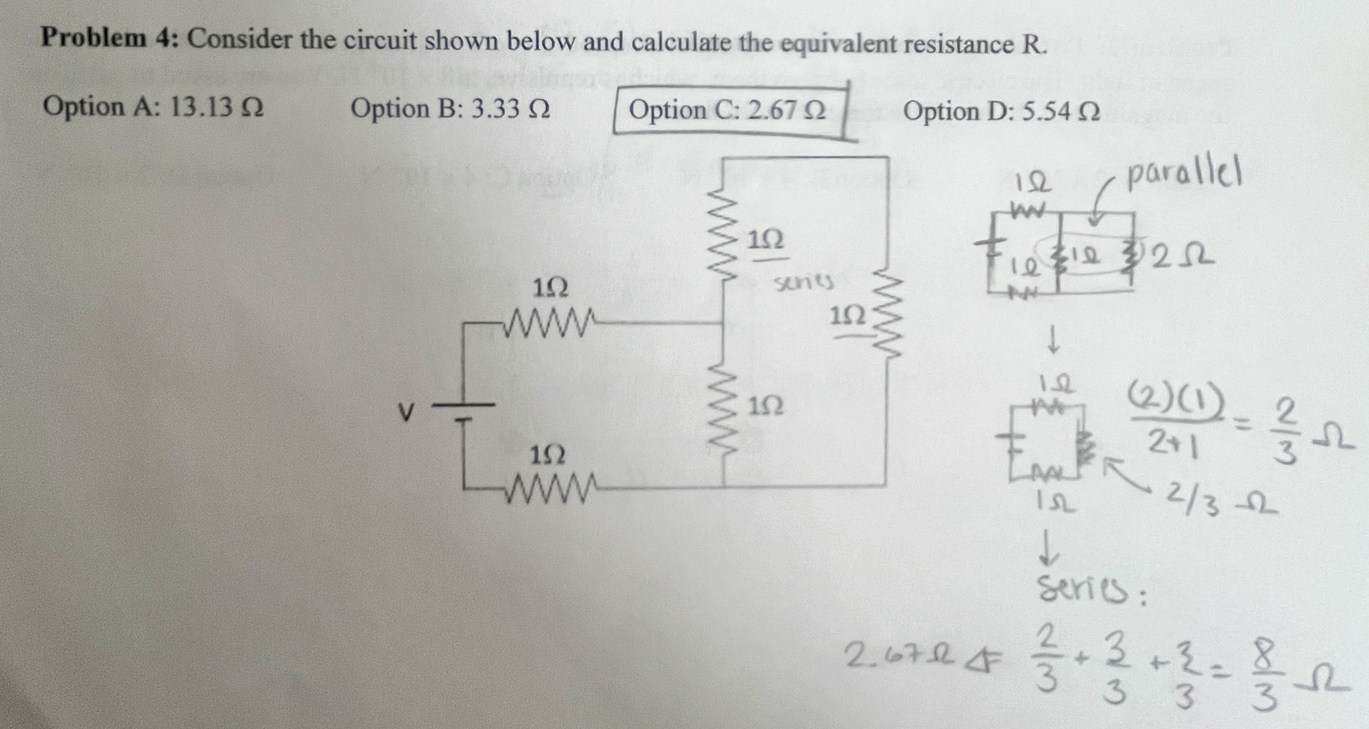 Solved Problem 4: Consider the circuit shown below and | Chegg.com