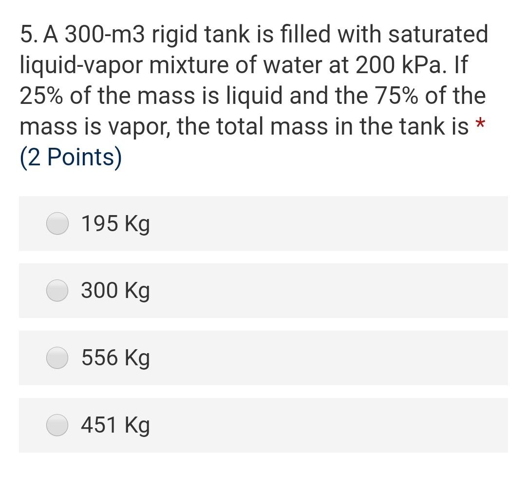 Solved A 300-m3 ﻿rigid tank is filled with | Chegg.com