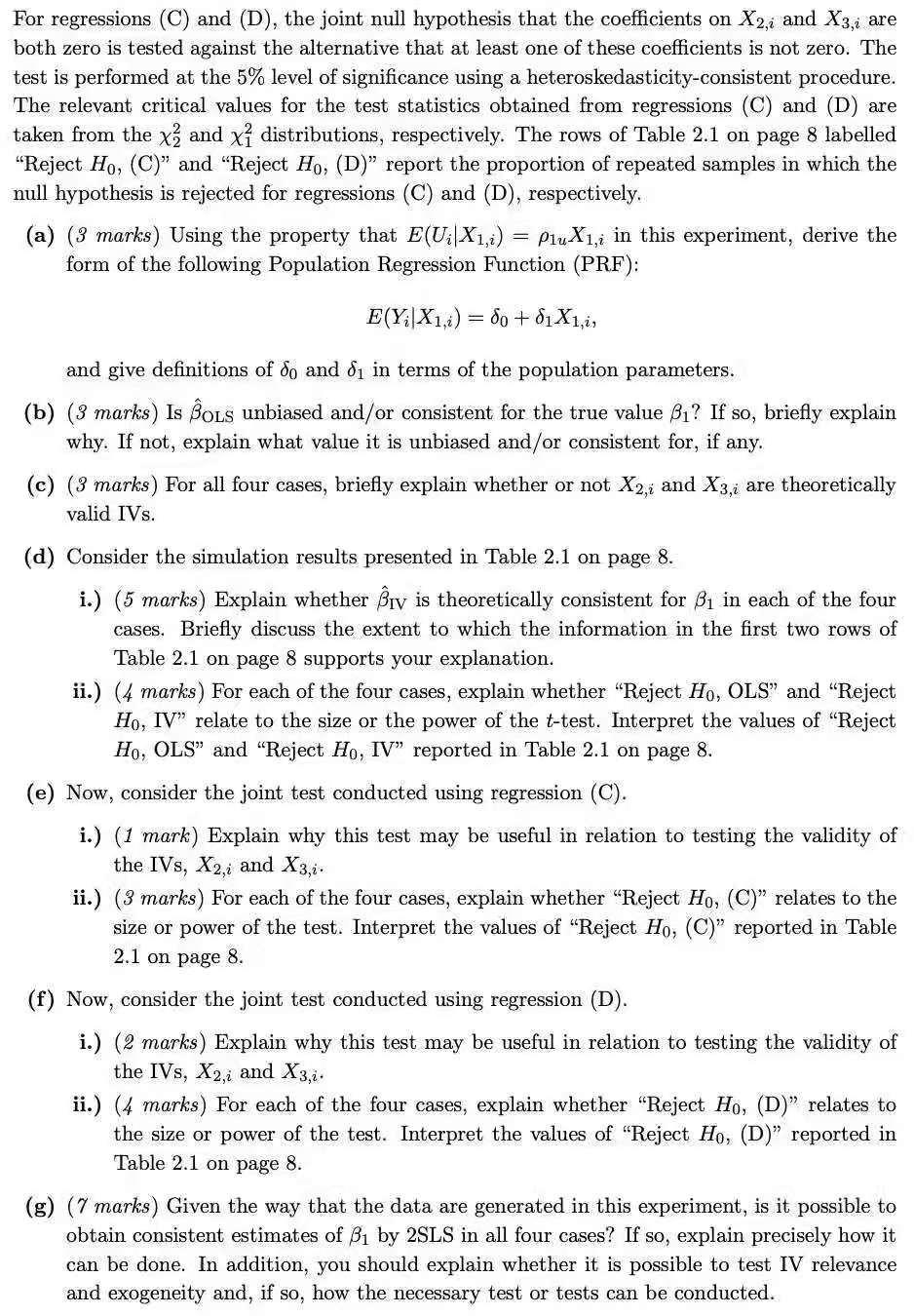 Solved Consider the following Monte Carlo experiment, in | Chegg.com