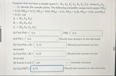 Solved Suppose that we have a sample space | Chegg.com