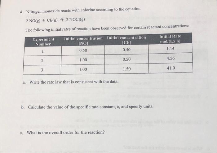 Solved Chemical Reaction Rates I Solving Kinetics Problems | Chegg.com