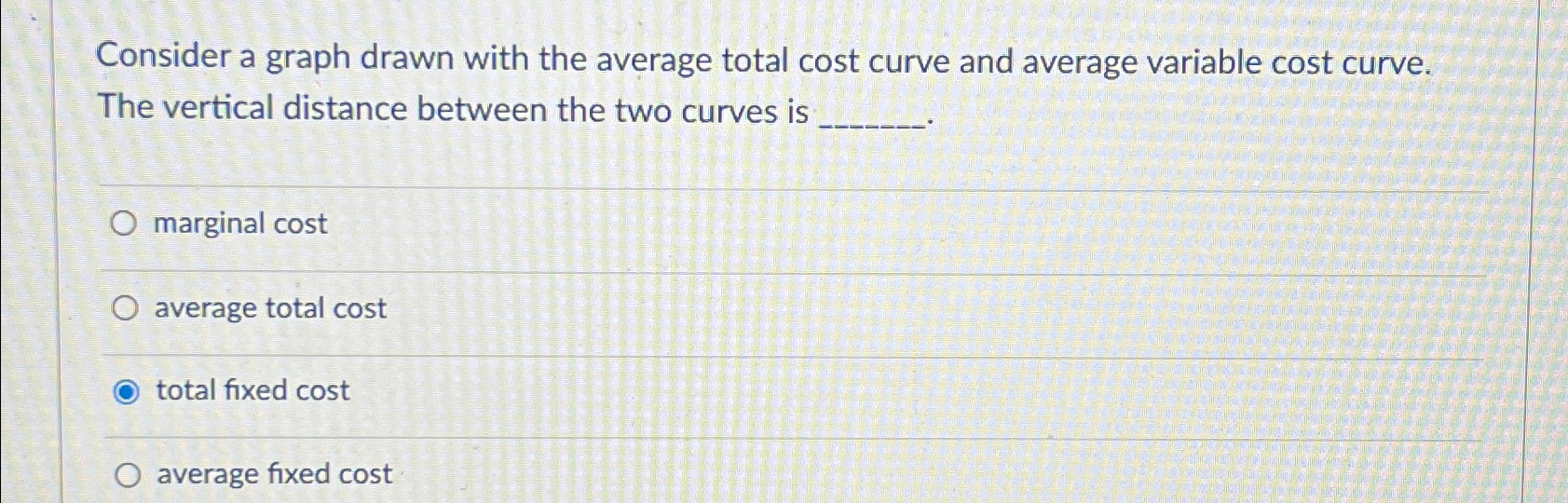 Solved Consider a graph drawn with the average total cost | Chegg.com
