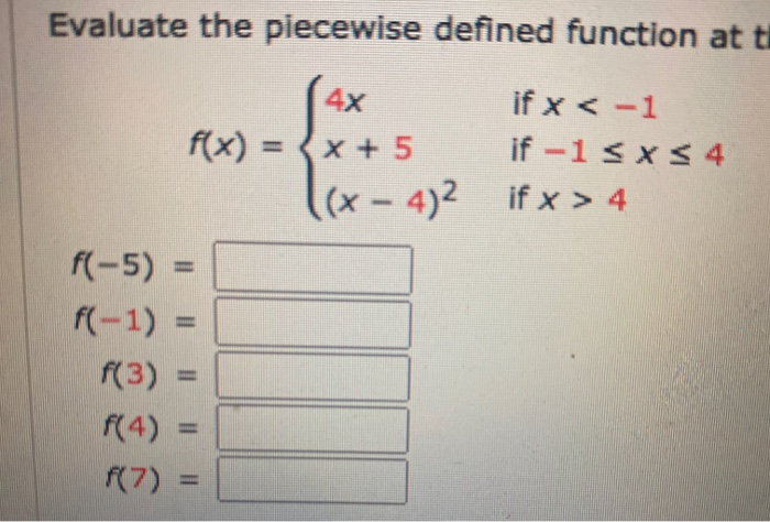 evaluate piecewise function calculator