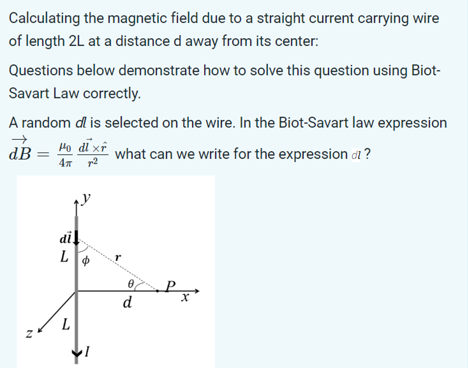 Calculating the magnetic field due to a straight | Chegg.com