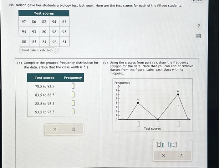 Solved Ms. Nelson gave her students a biology test last | Chegg.com