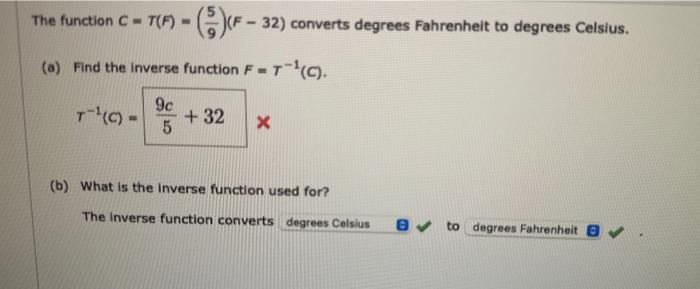 The function below allows you to convert degrees Celsius to degrees  Fahrenheit. Use this function to 