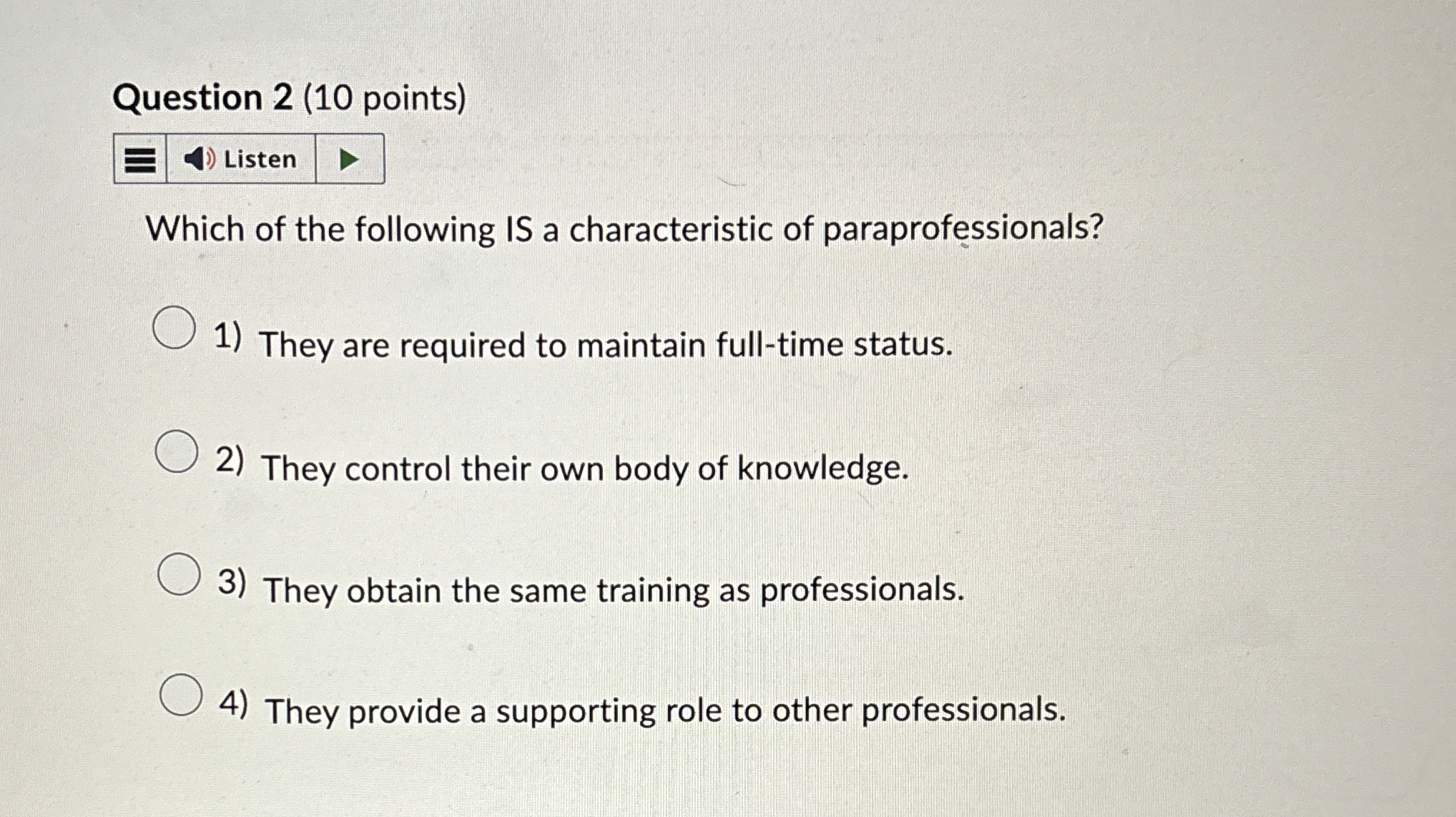 Solved Question 2 (10 ﻿points)Which of the following IS a | Chegg.com