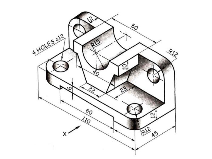 Solved I have a (free hand) assignment.Draw: Front View, Top | Chegg ...