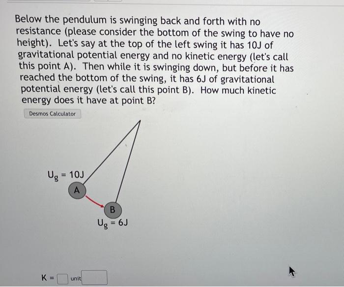 Solved Below The Pendulum Is Swinging Back And Forth With No | Chegg.com