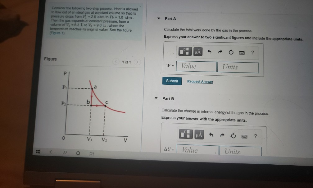 Solved Consider The Following Two Step Process Heat Is A Chegg Com