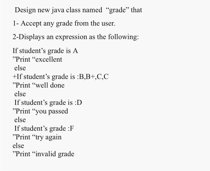 Solved Design new java class named 