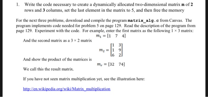 1. Write the code necessary to create a dynamically | Chegg.com