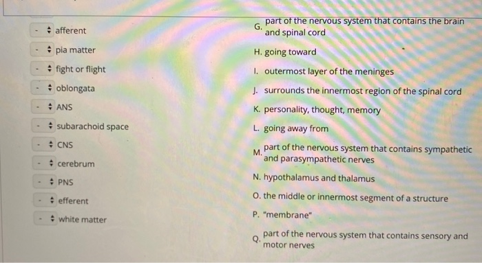Solved Match the following terms and abbreviations with | Chegg.com