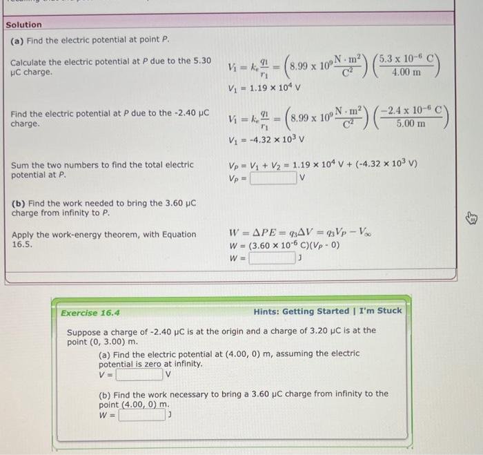 Solved (a) Find The Electric Potential At Point P. Calculate | Chegg.com