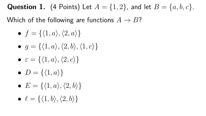 Solved A B C Question 1 4 Points Let A 1 2 An Chegg Com