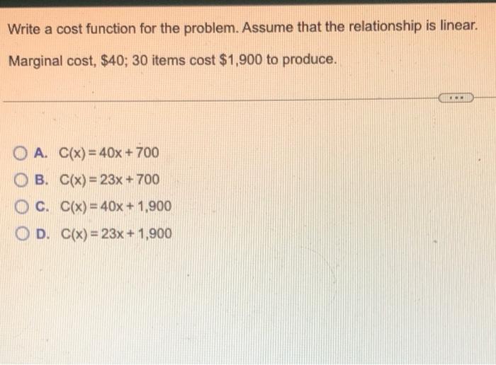 Solved Write a cost function for the problem. Assume that