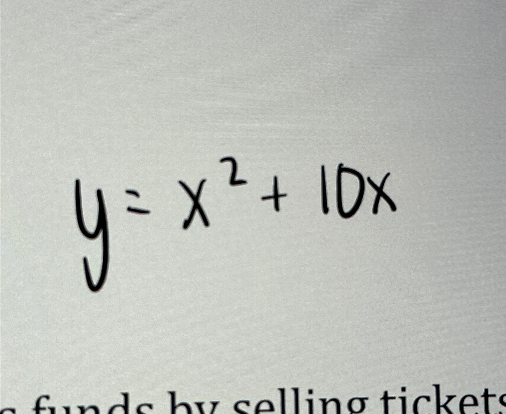 Solved Find the derivative ofy=x2+10x | Chegg.com