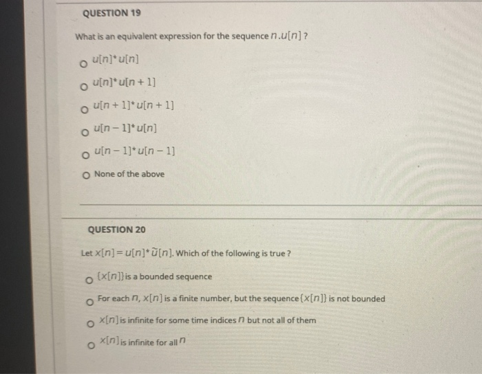 Solved QUESTION 19 What is an equivalent expression for the | Chegg.com
