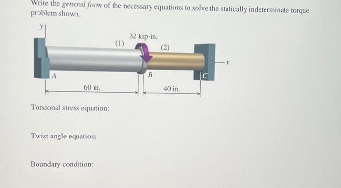 Solved Write the general form of the necessary equations to | Chegg.com