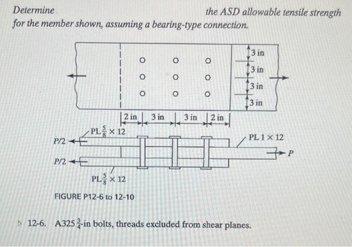 Solved Determine the ASD allowable tensile strength for the | Chegg.com