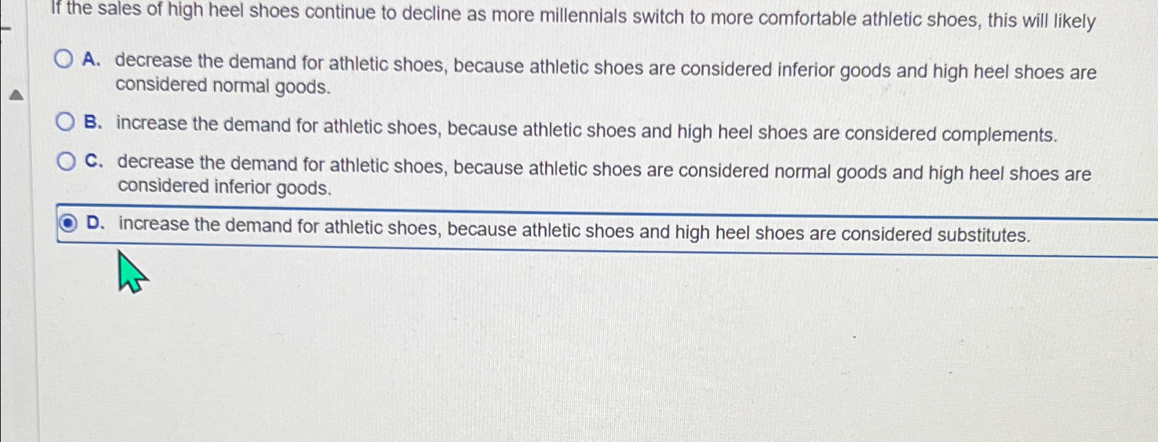 high heel sales down