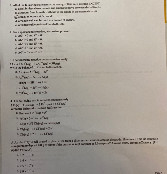 solved-1-all-of-the-following-statements-concerning-voltaic-chegg