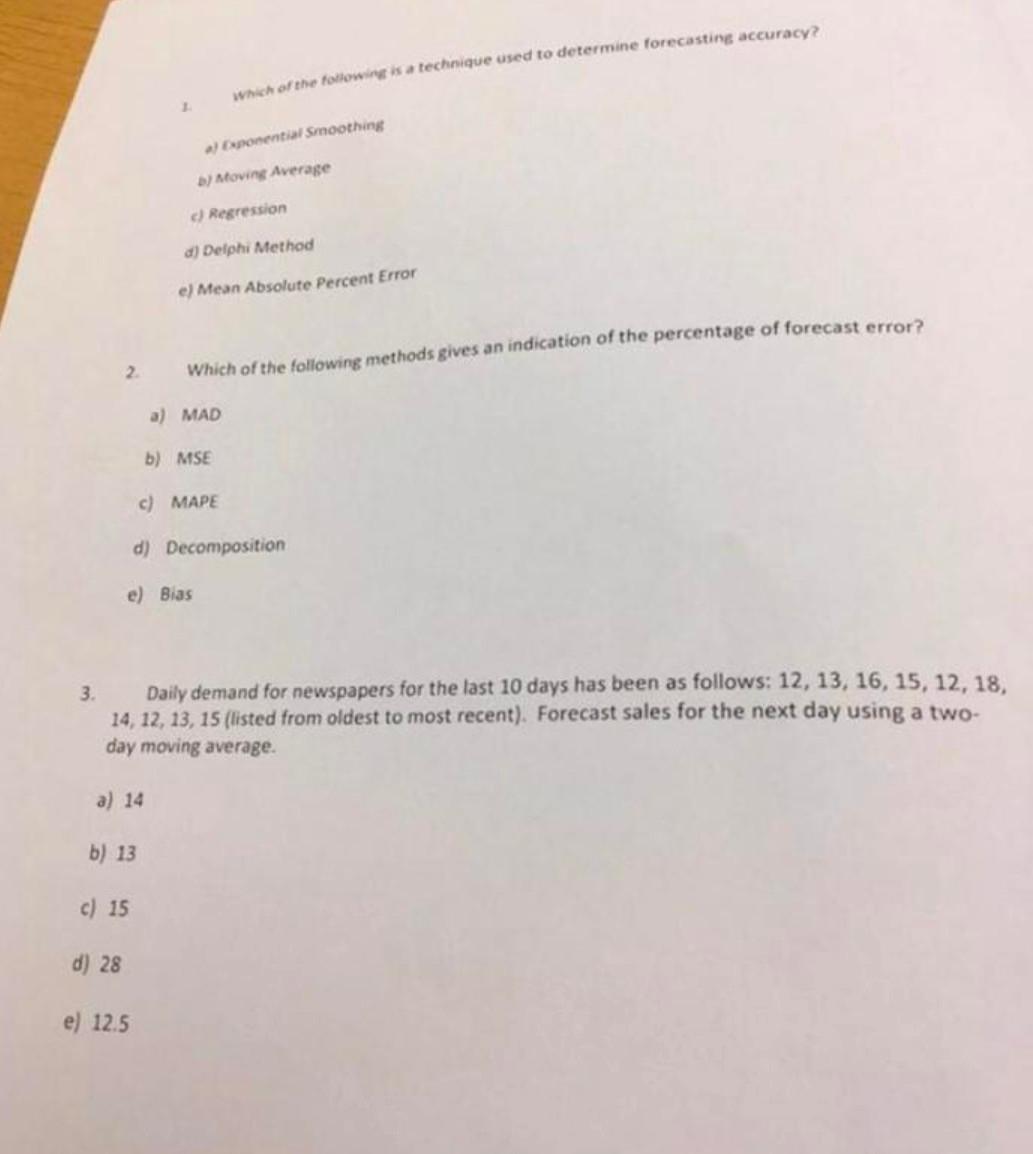 Solved 1. Which of the following is a technique used to | Chegg.com