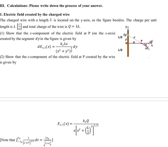 Solved III. Calculations: Please write down the process of | Chegg.com