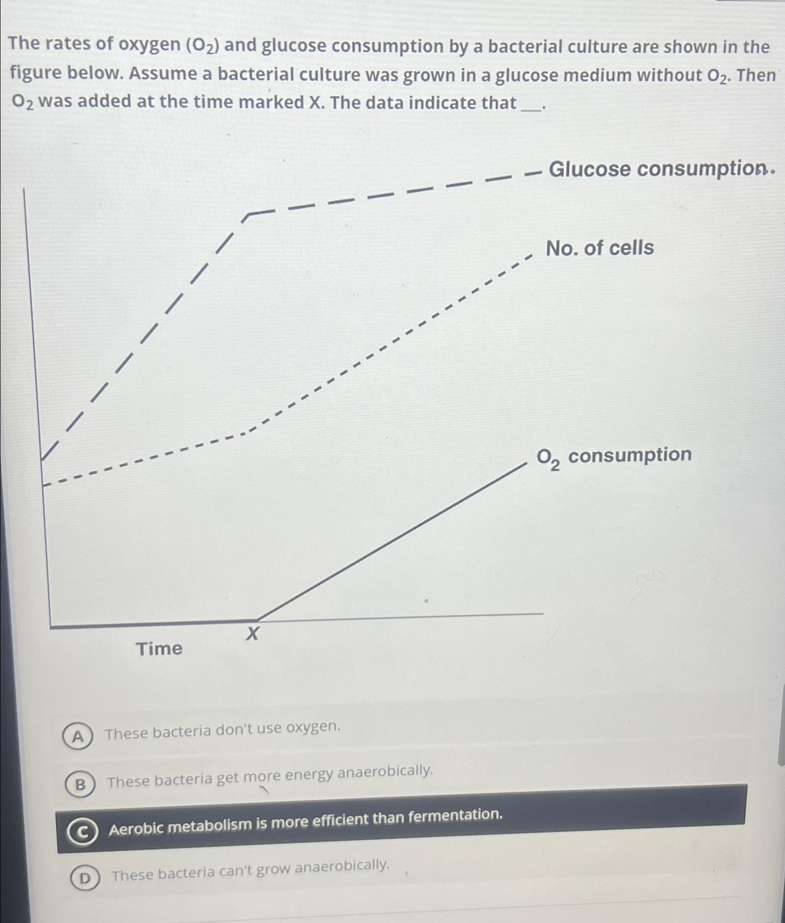 Solved The rates of oxygen (O2) ﻿and glucose consumption by | Chegg.com