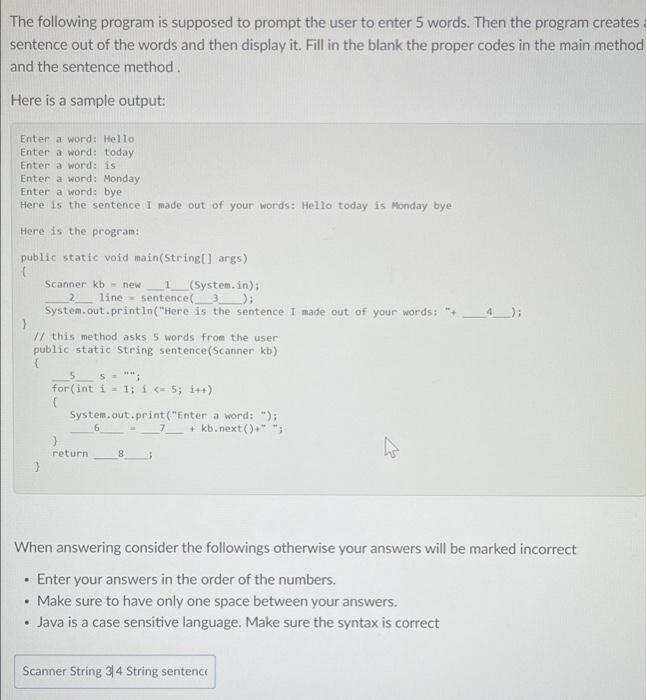 Solved The following program is supposed to prompt the user