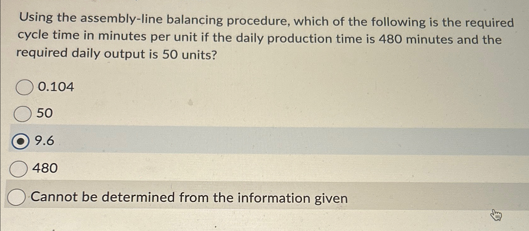 Solved Using the assemblyline balancing procedure, which of