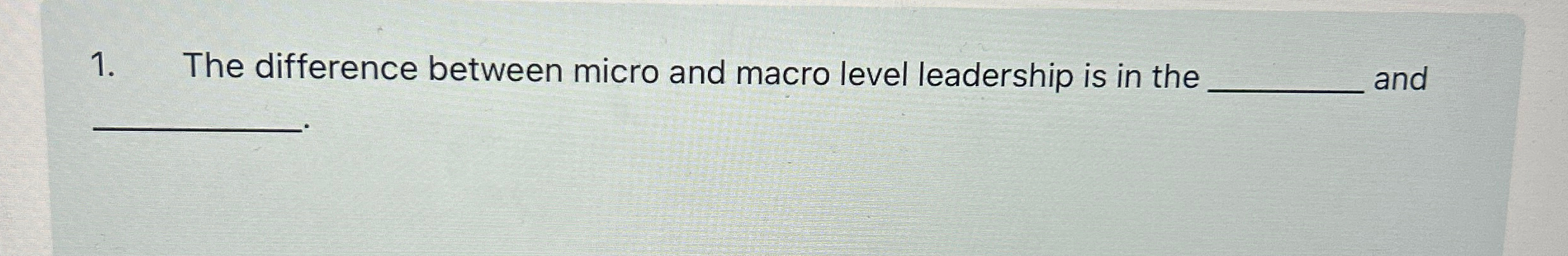 Solved The difference between micro and macro level | Chegg.com