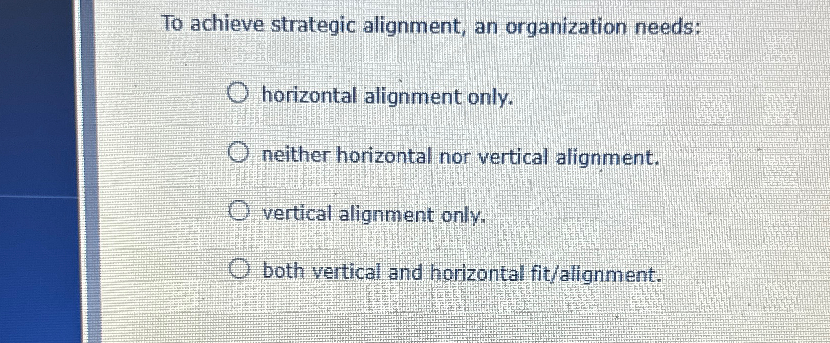 Horizontal Vs Vertical Strategic Alignment