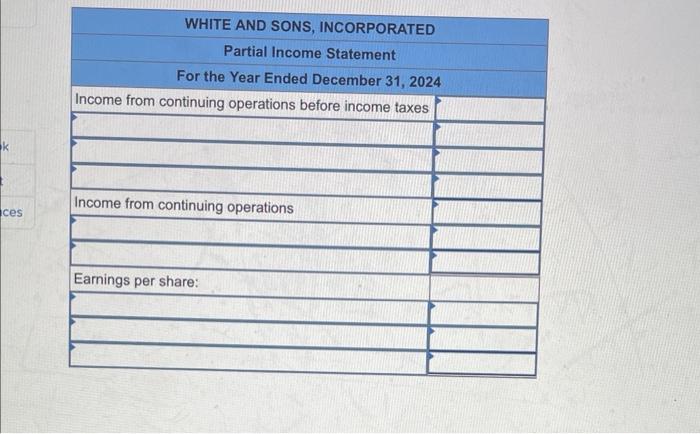 Solved The Following Are Partial Income Statement Account 9423