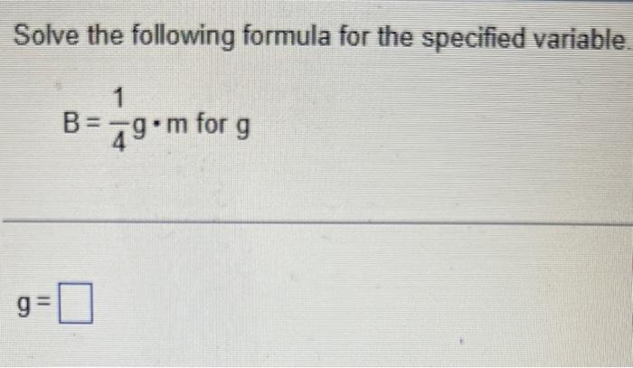 Solved Solve the formula for the specified variable. t=wk | Chegg.com