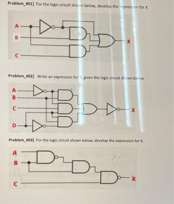 Solved Problem_#01] For The Logic Circuit Shown Below, | Chegg.com